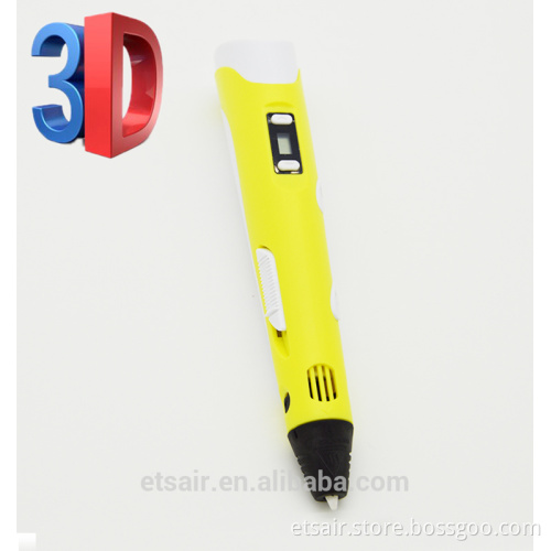 2nd Generation with Led Display ABS Plastic Material 3D Pen ,Diy 3D Printer Doll